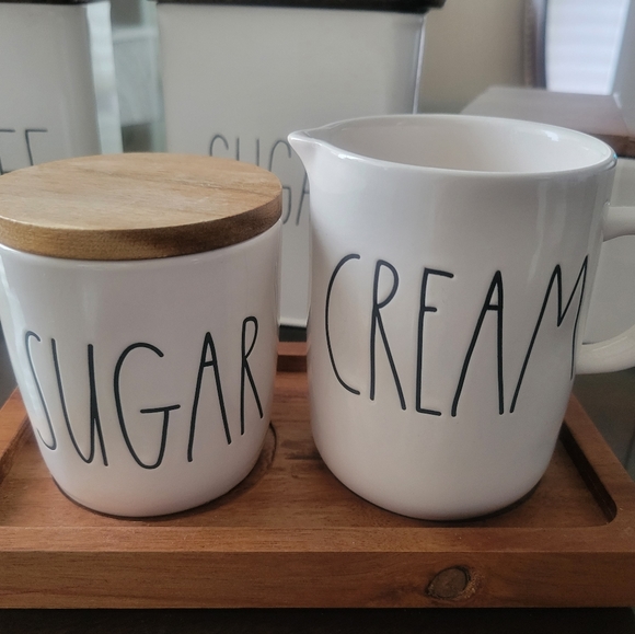 5 item Rae Dunn Coffee Tea Sugar Cream Bundle / Set - Picture 2 of 7